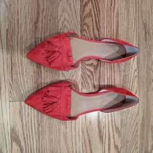 J.Crew Red Tassle Flats